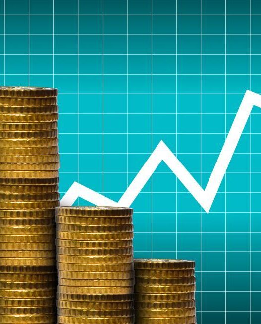 money with financial graph money and markets concept