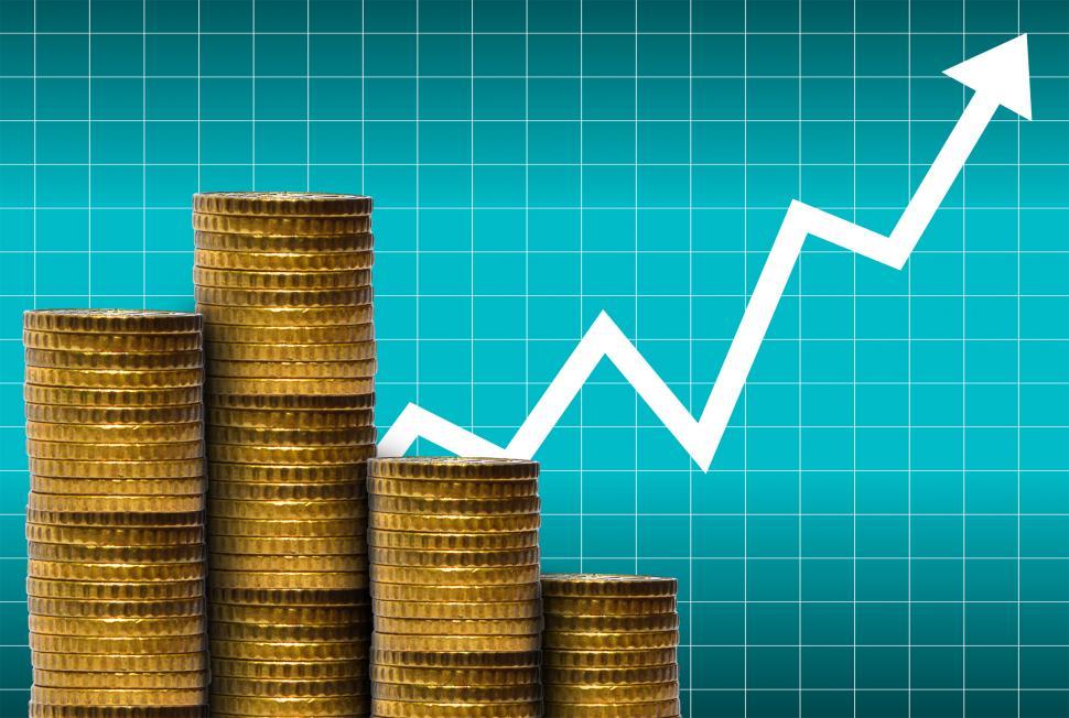 money with financial graph money and markets concept